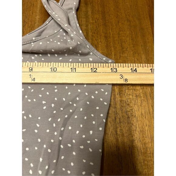 H&M Basic Tank Bodycon Dress Womens Size XS Spotted Knit Sleeveless Gray - Picture 5 of 6